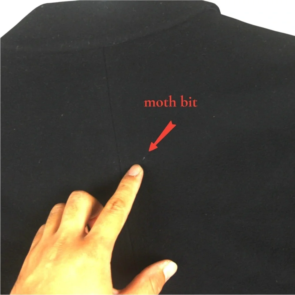 OUR LEGACY 1980-81 Black Cashmere Dinner Coat Mens 46 Black Wool Cashmere Blend - Picture 8 of 16